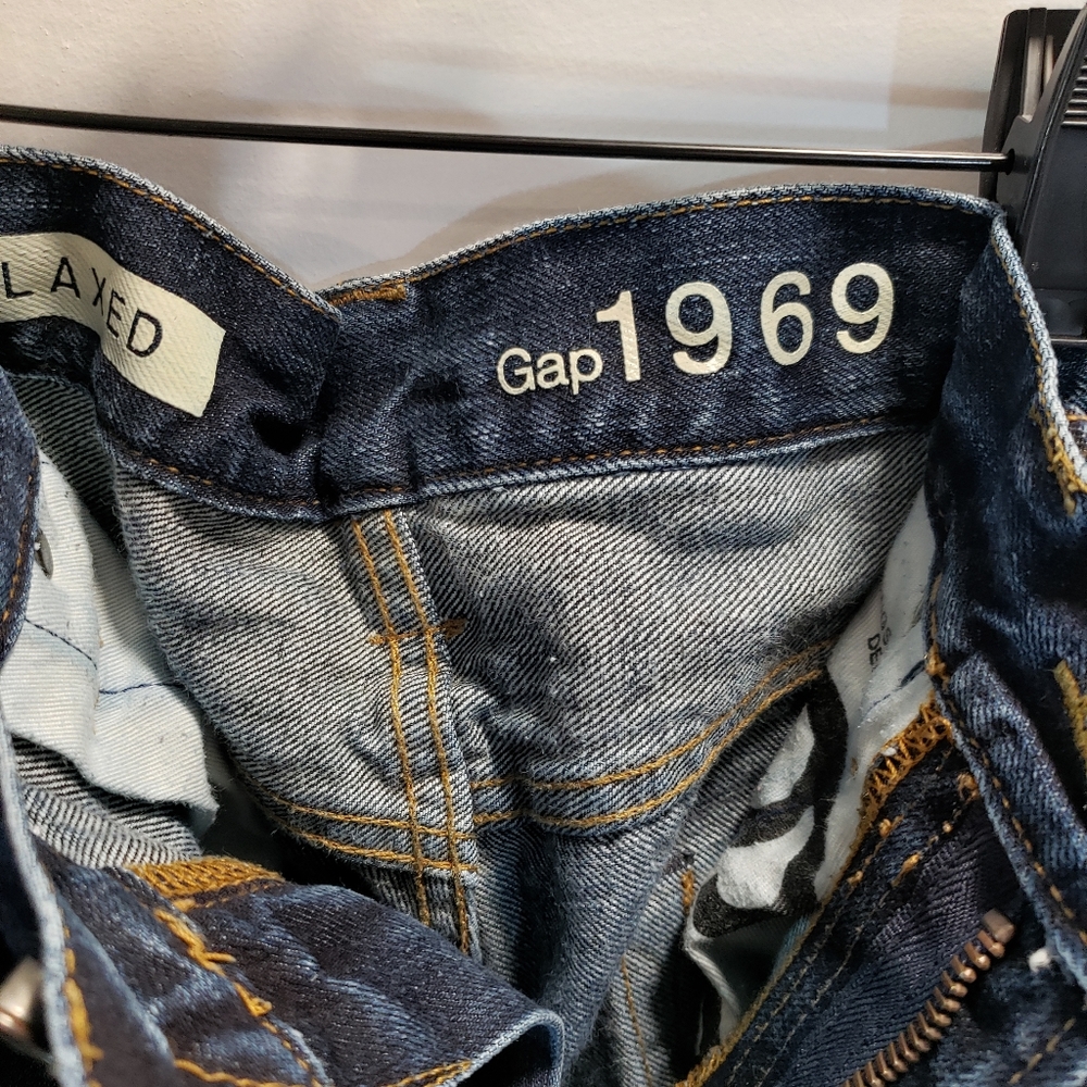 Gap Denim 1969 Women Relaxed Boot Stretch Blue Jeans - Picture 3 of 5